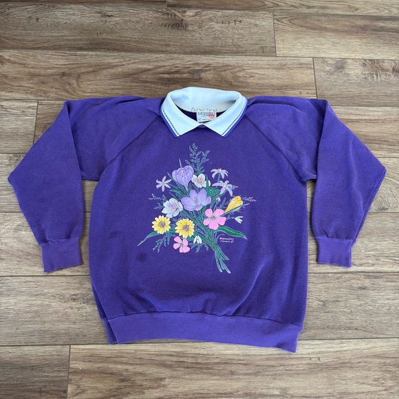 morning sun Sweaters - Vintage Morning Sun Flowers Nature Art Polo